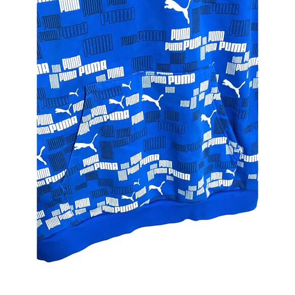 Puma Logo Spell Out All Over Print Hoodie Sweatshirt Men L Activewear Athleisure - Picture 4 of 9